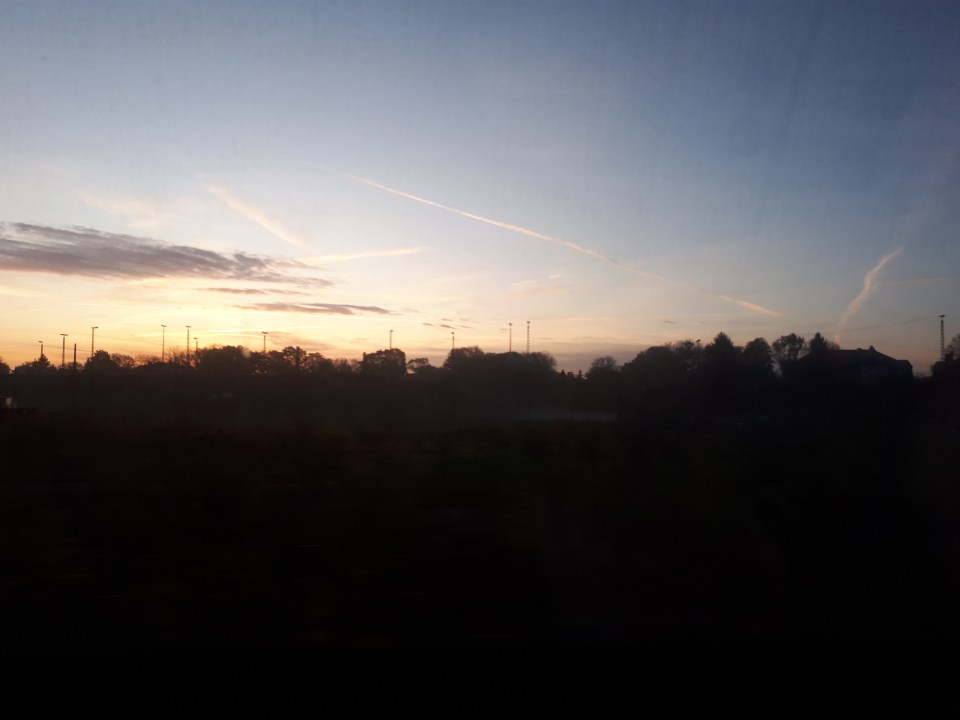 Nachtzug kurz vor Berlin